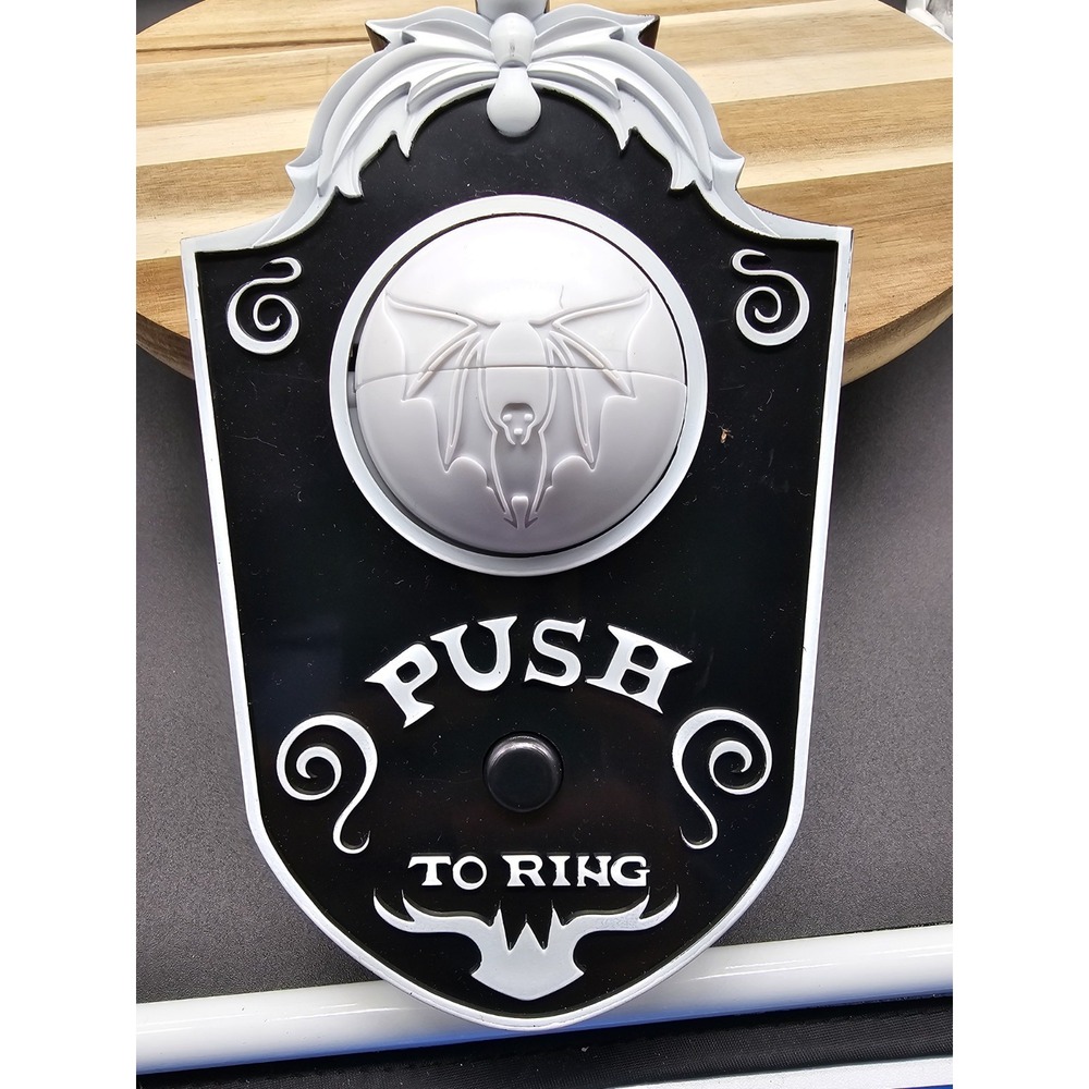 Gemmy Halloween Eyeball Doorbell‎ Push To Ring Light Up Talking Prop Works!